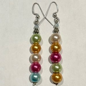 Genuine Mother of Pearl Drop Earrings